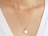 Beaded Rose Charm in 10K Yellow Gold