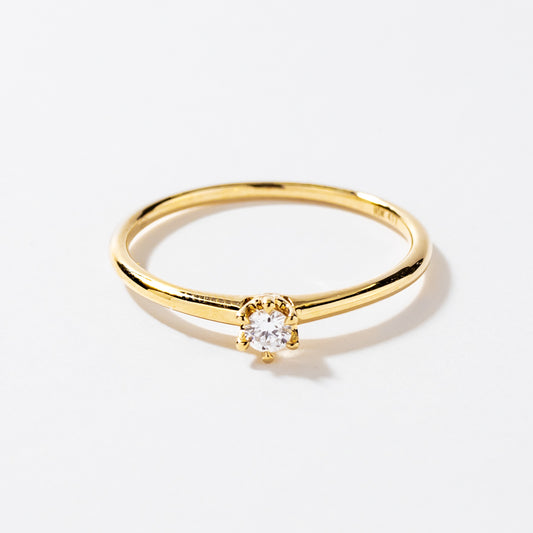 Mini Engagement Ring in 10K Yellow Gold (0.07 ct tw)
