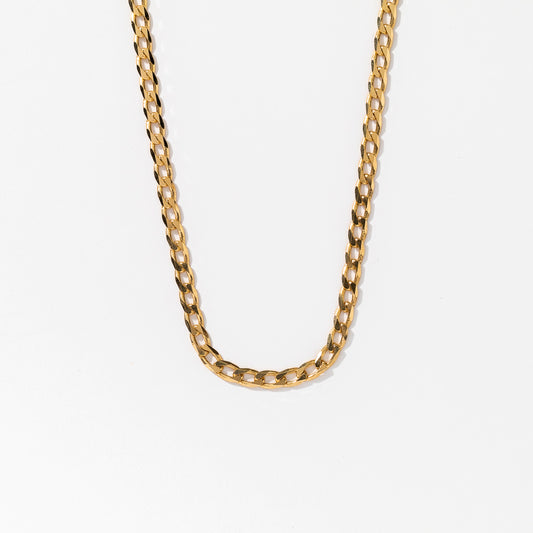 2.70mm Beveled Curb Chain in Italian 10K Yellow Gold (20”)
