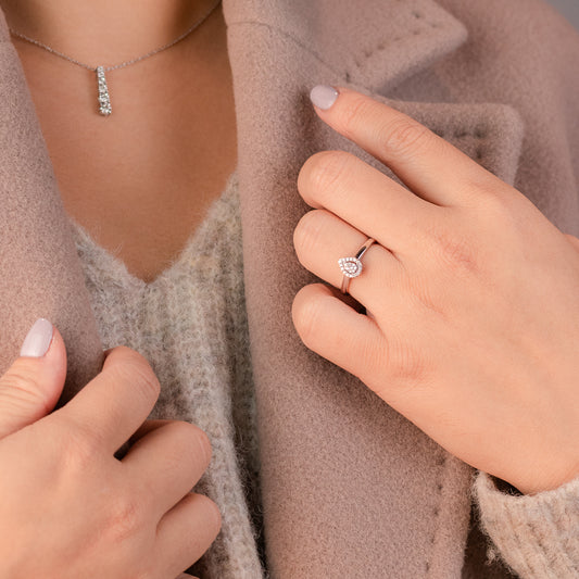 Promise Ring in 10K White Gold (0.10 ct tw)