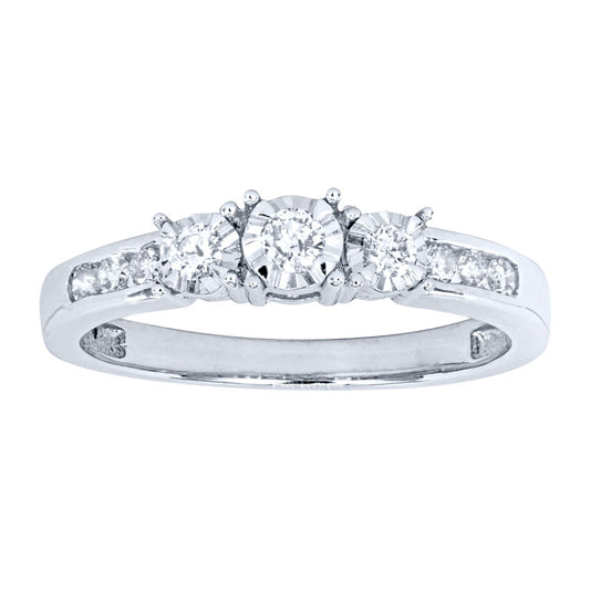 Diamond Anniversary Ring in 10K White Gold (0.25ct tw)