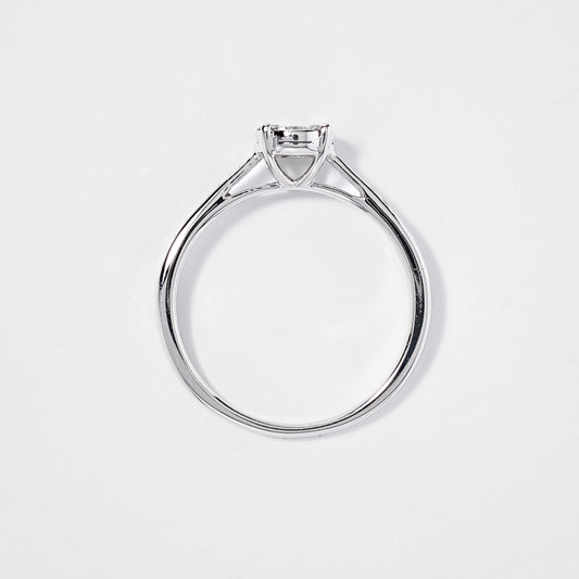 Diamond Cluster Ring In 10K White Gold (0.15 ct tw)