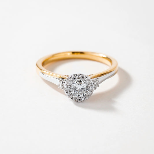 10K Yellow and White Gold Diamond Engagement Ring (0.50 ct tw)