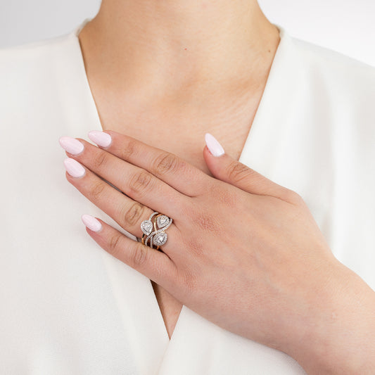 Diamond Cluster Ring in 10K Yellow and White Gold (1.00 ct tw)