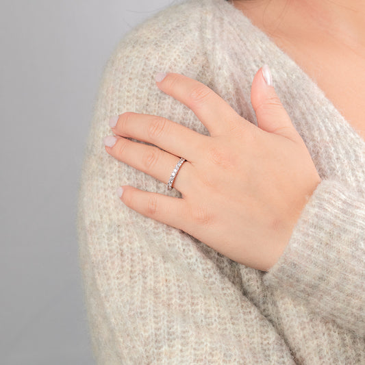 14K White Gold Diamond Anniversary Band (0.75 ct tw)