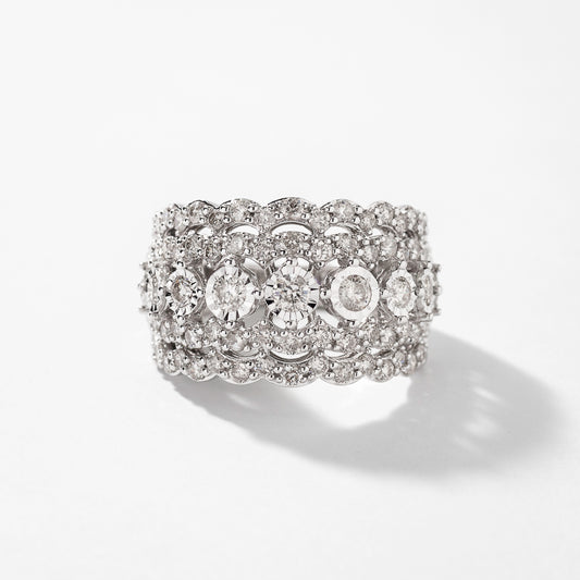 Diamond Dinner Ring in 10K White Gold (1.75 ct tw)