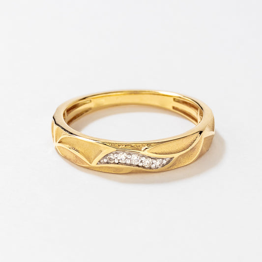 Diamond Wedding Band in 10K Yellow Gold  (0.04 ct tw)