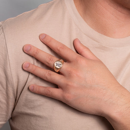 Men's Eagle Ring in 10K Yellow Gold
