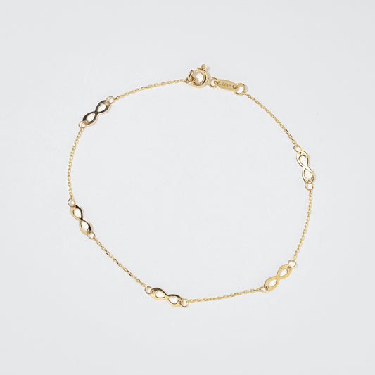 Infinity Bracelet in 10K Yellow Gold