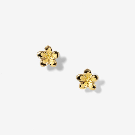 Flower Stud Earrings in 10K Yellow Gold