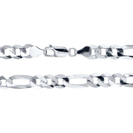 7.20mm Silver Figaro Chain (24”)
