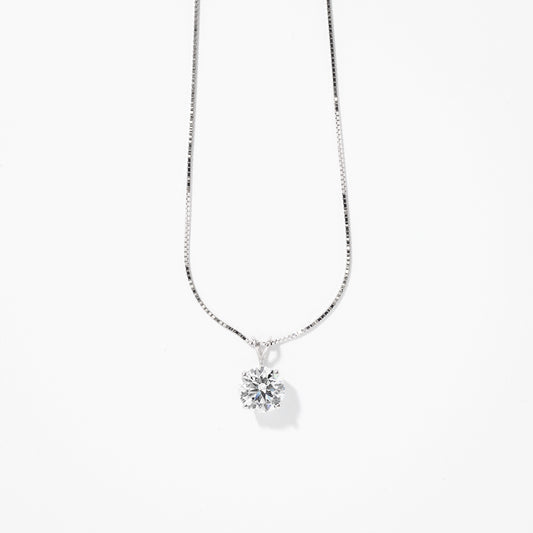 Lab Grown Diamond Necklace in 14K White Gold (1.00 ct tw)