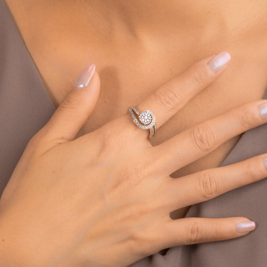 Diamond Cluster Dinner Ring in 10K Yellow Gold (0.50 ct tw)