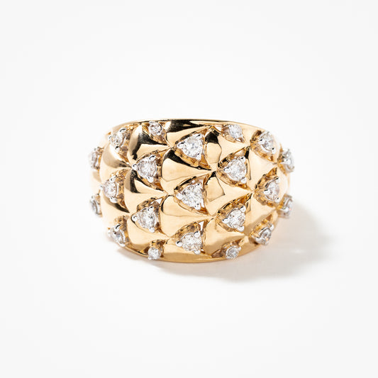 Diamond Cluster Ring in 10K Yellow Gold (0.50 ct tw)