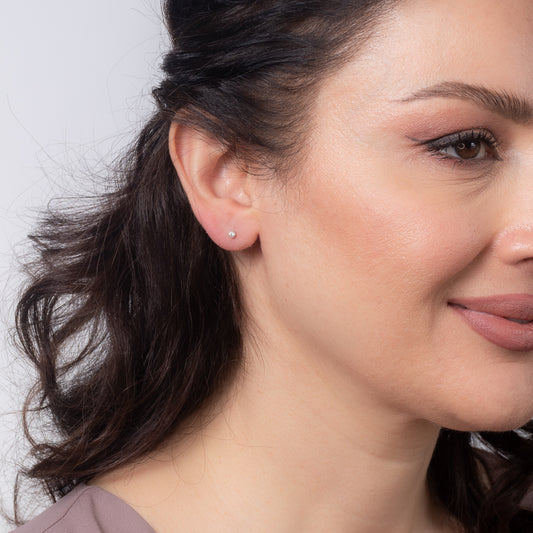 Solitaire Diamond Stud Earrings in 14K Yellow Gold (0.15 ct tw)