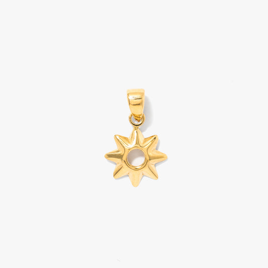 Sun Pendant in 14K Yellow Gold