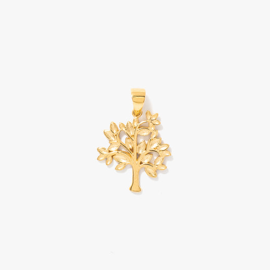 Tree Pendant in 14K Yellow Gold