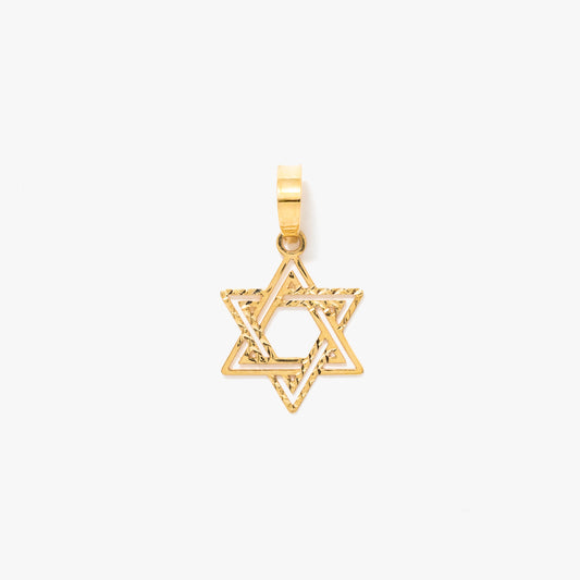 Star of David Pendant in 14K Yellow Gold