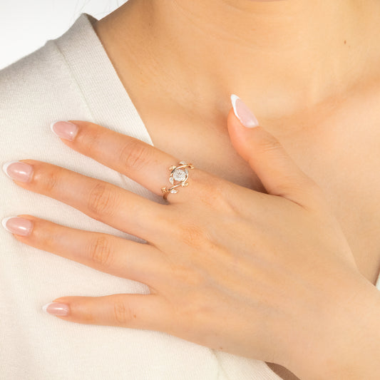 Vine Ring in 10K Yellow Gold (0.16 ct tw)