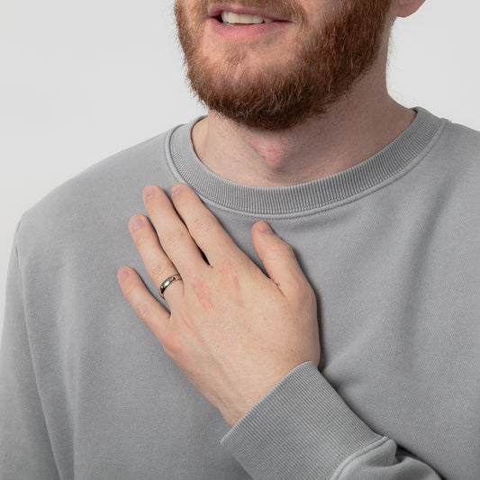 Low Dome Comfort Fit Wedding Band in 14K White Gold (5MM)