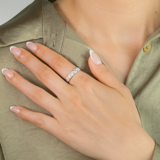 Lab Grown Diamond Anniversary Band 14K White Gold (1.00 ct tw)