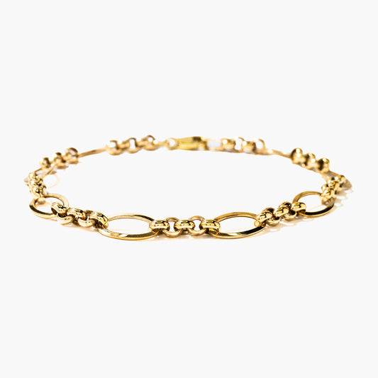 Oval Rolo Bracelet in 10K Yellow Gold