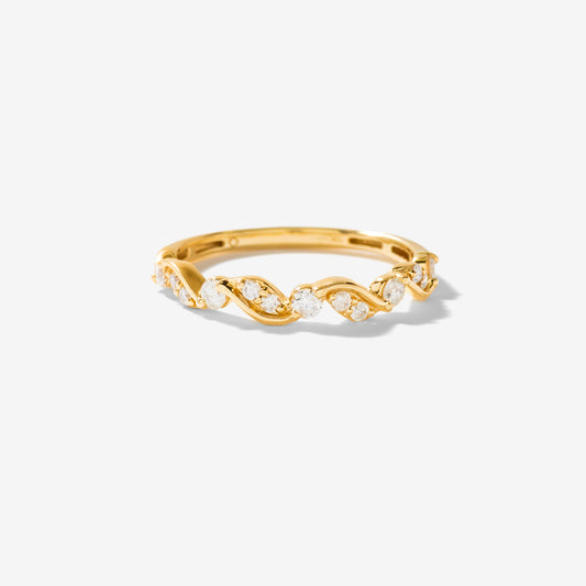 Diamond Wedding Band in 10K Yellow Gold (0.25 ct tw)