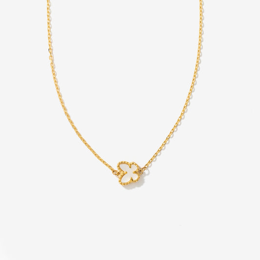 Butterfly Necklace in 10K Yellow Gold