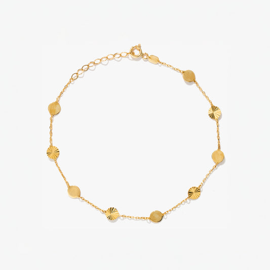 Disc Bracelet in 10K Yellow Gold