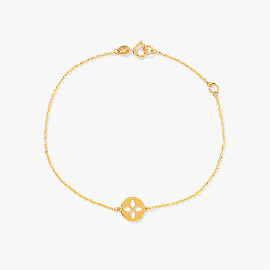 Flower Bracelet in 10K Yellow Gold