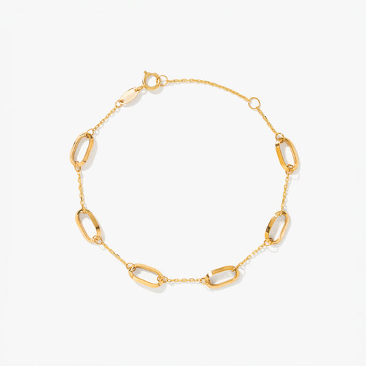 Oval Link Bracelet in 10K Yellow Gold