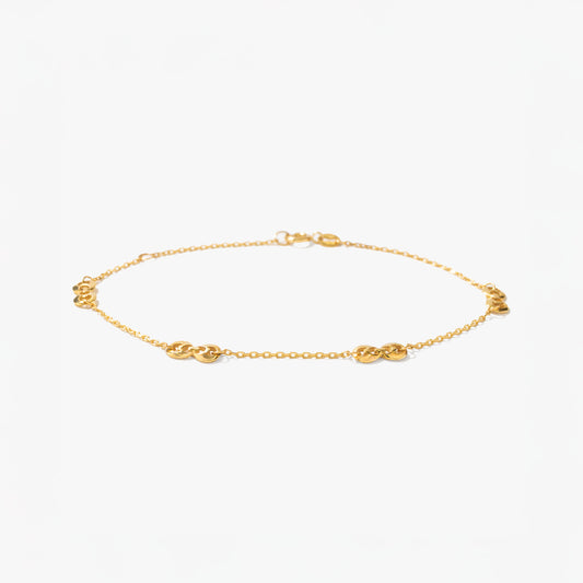 Circle Link Bracelet in 10K Yellow Gold