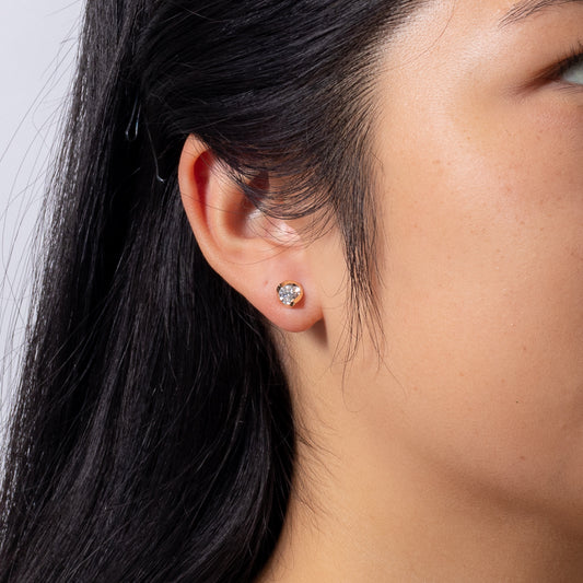 Tension Set Solitaire Canadian Diamond Stud Earrings in 14K Yellow Gold (0.70ct tw)