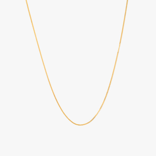 10K Yellow Gold 0.74mm Curb Chain (16")