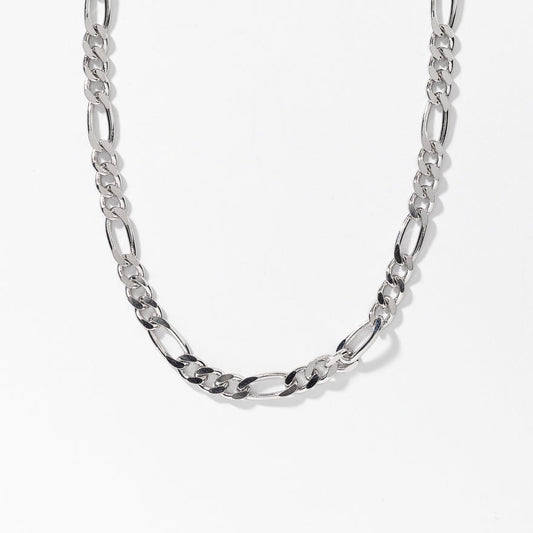 4mm Silver Figaro Chain (22”)
