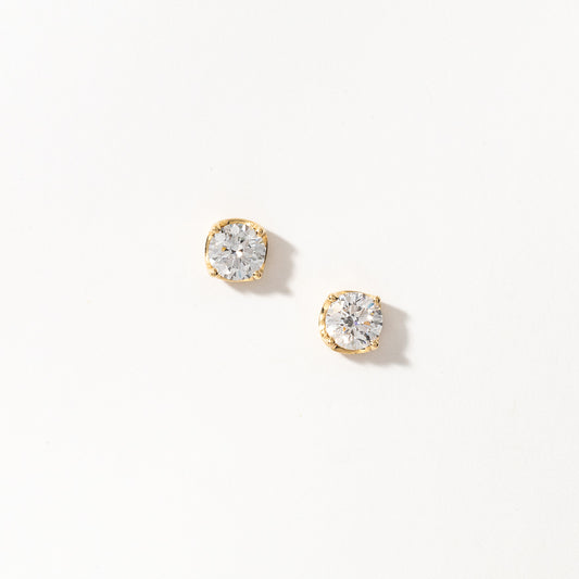 Lab Grown Diamond Stud Earrings in 14K Yellow Gold (1.50 ct tw)