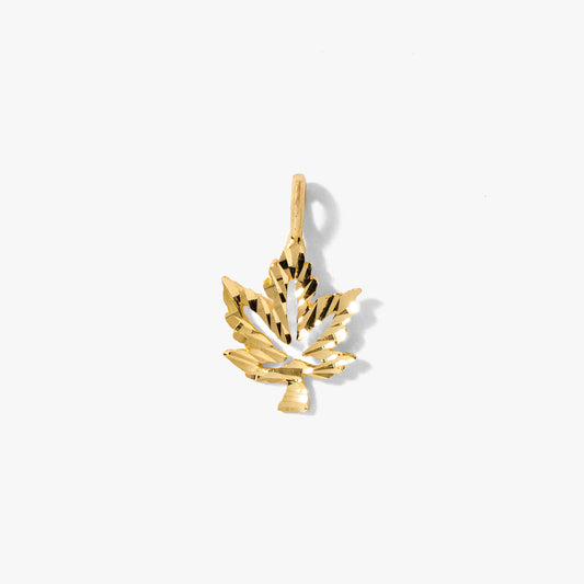 Maple Leaf Pendant in 10K Yellow Gold